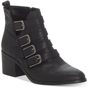 Lucky Brand Loreniah Leather Buckle Ankle Booties